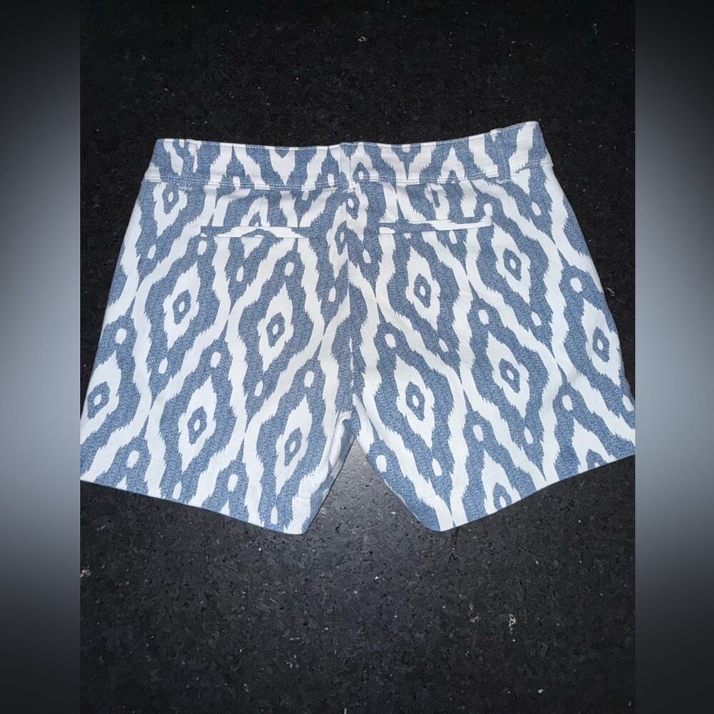 Isaac Mizrahi New York NAVY BLUE & WHITE GEOMETRIC Tailored Dress Short Sz 6